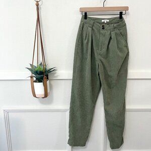 Madewell Corduroy High-Rise Tapered Pants Distant Surplus Green Size 0